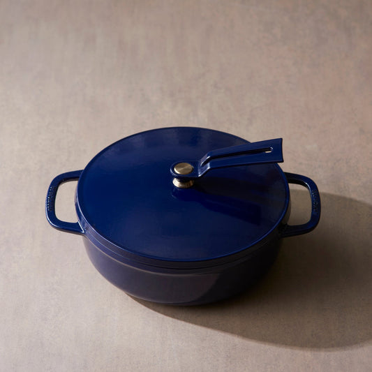 期間限定販売【オーブンポット2 BECCIU.Limited】22cm浅型(オーシャンネイビー×ベージュ)