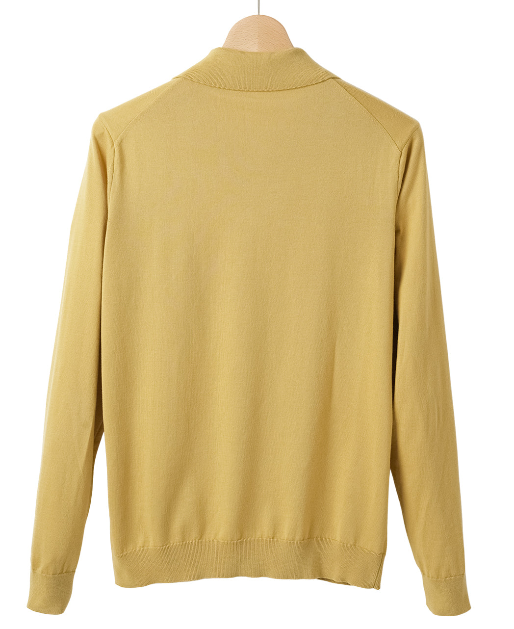 SUVIN長袖ニットポロ キラーストリートエディション-Mustard Yellow-