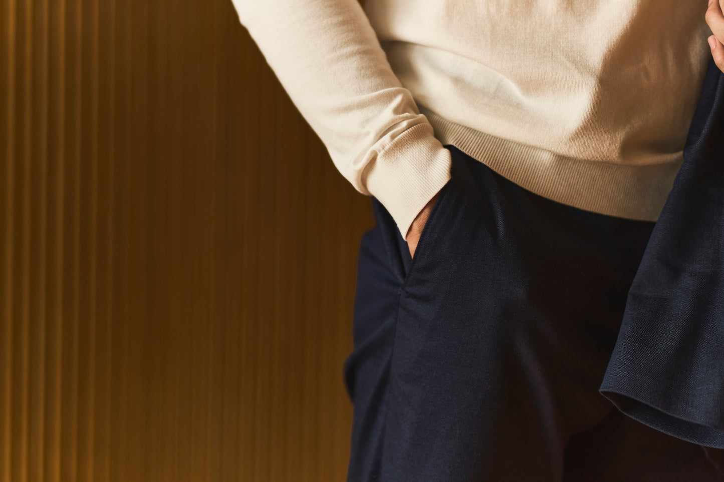 SUVIN長袖ニットポロ キラーストリートエディション-White-