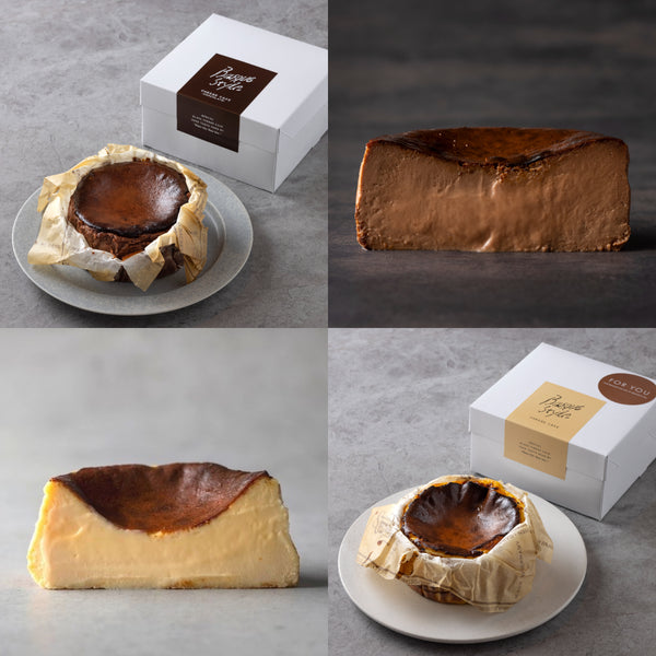 ＜お得な2個セット＞ バスクチーズケーキ（チョコ・プレーン）